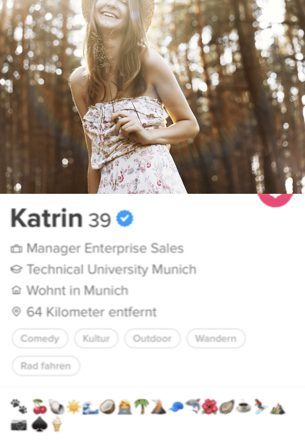 Diese Frau bei Tinder anschreiben